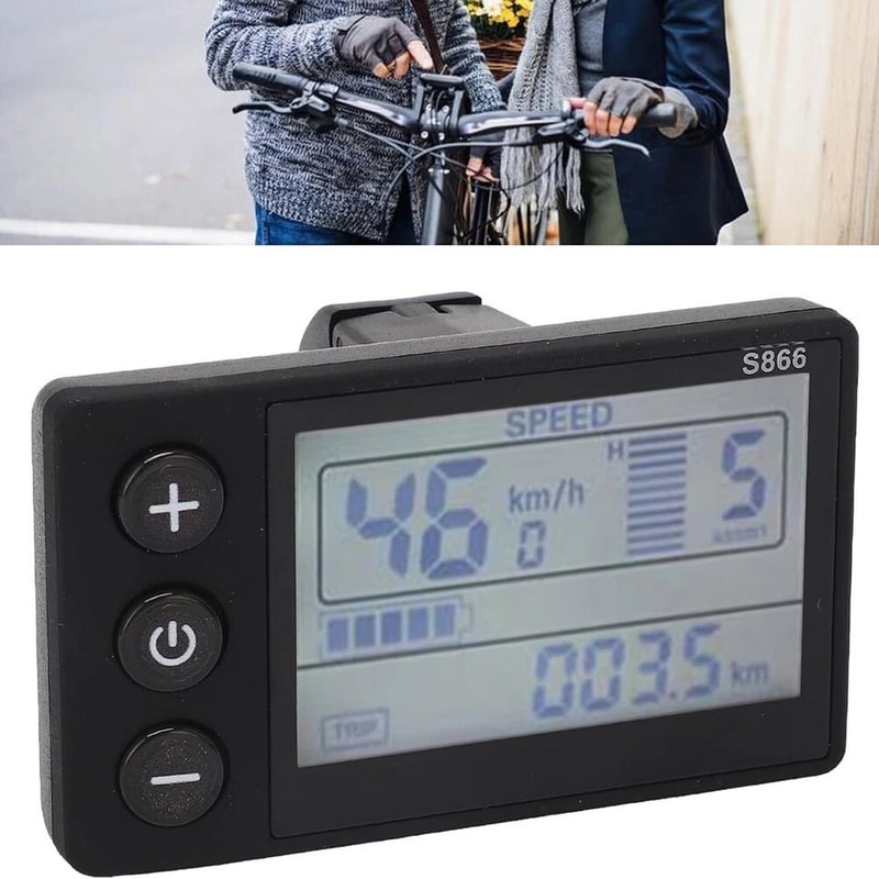Mini EBike LCD Display Speedometer Waterproof Meter 6