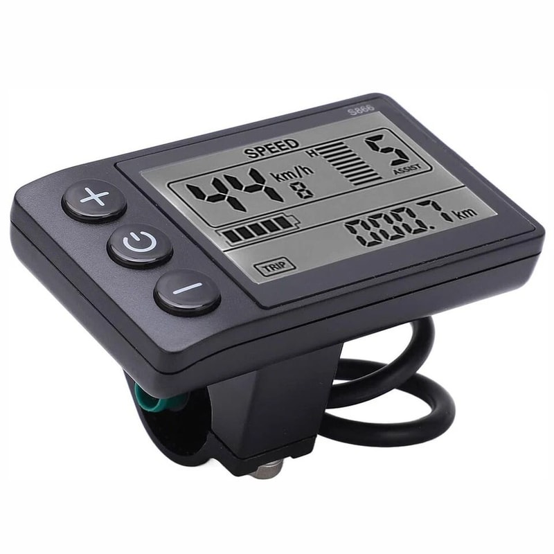Mini EBike LCD Display Speedometer Waterproof Meter 0