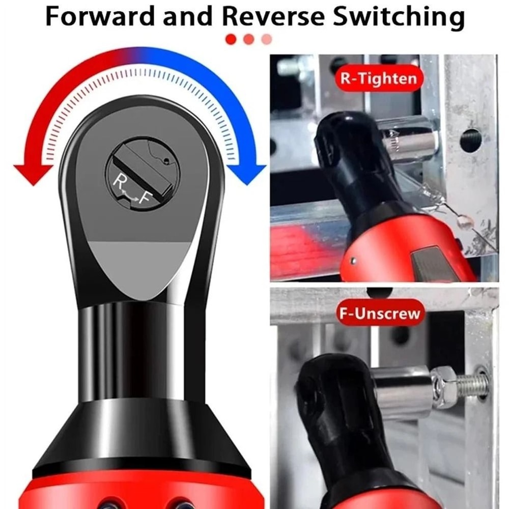 Cordless Electric Ratchet Wrench Drive Right Angle Power Tool 2