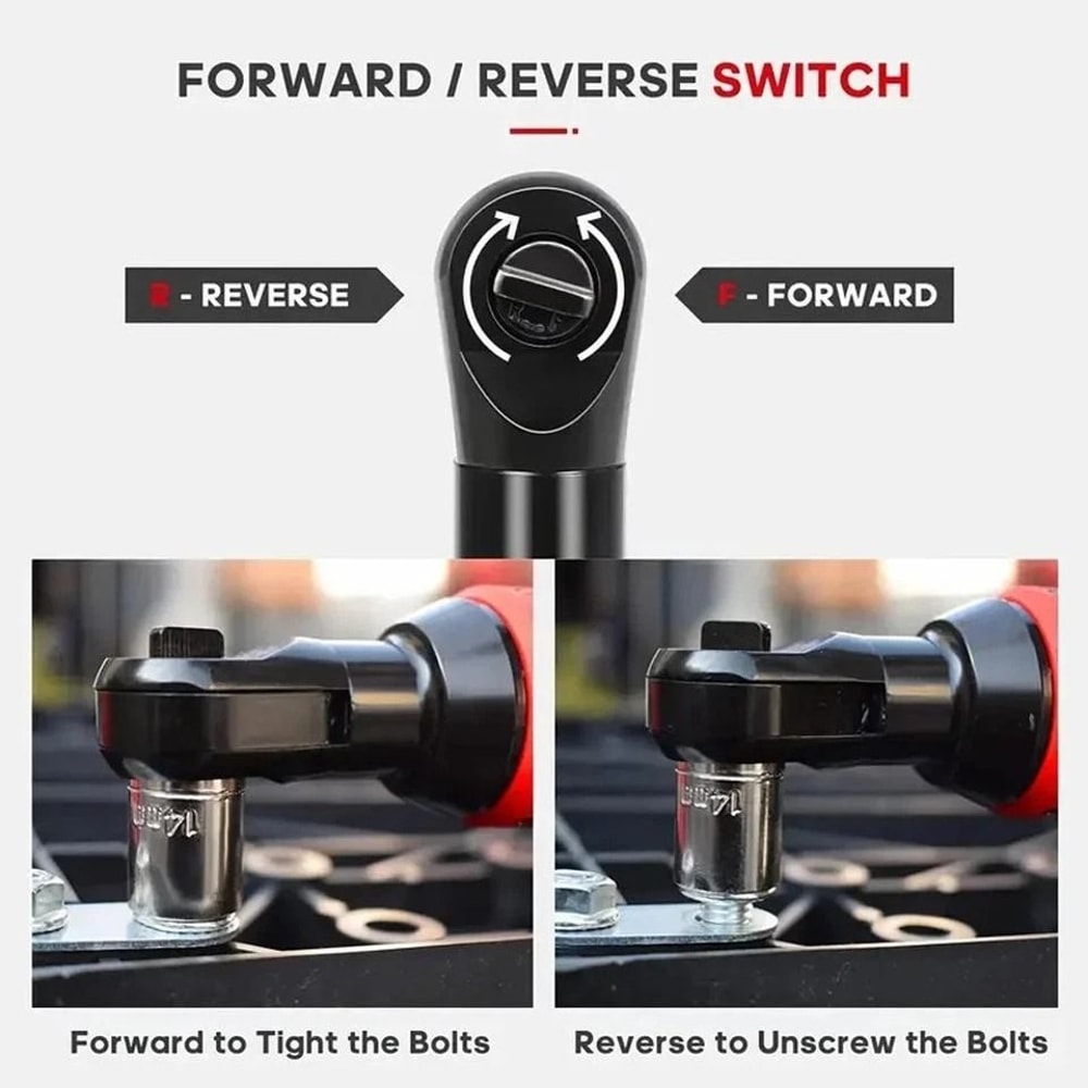 Cordless Electric Ratchet Wrench Drive Right Angle Power Tool 3