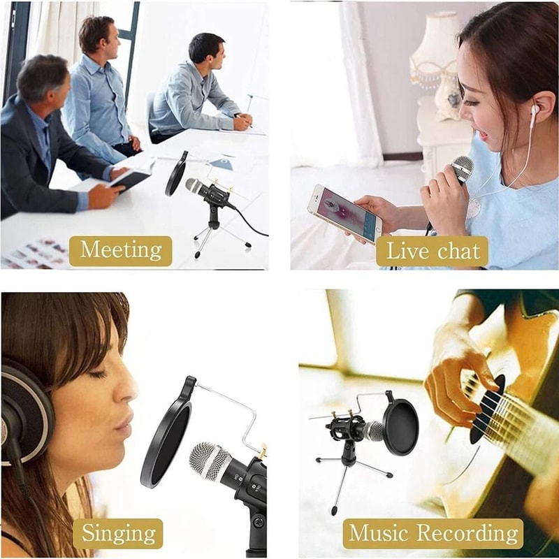 Plug And Play Condenser Microphone For PC Mac Android Gaming 6