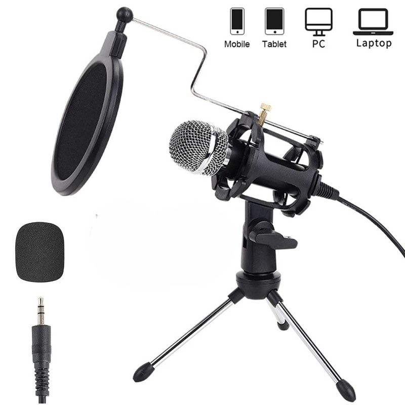 Plug And Play Condenser Microphone For PC Mac Android Gaming 0