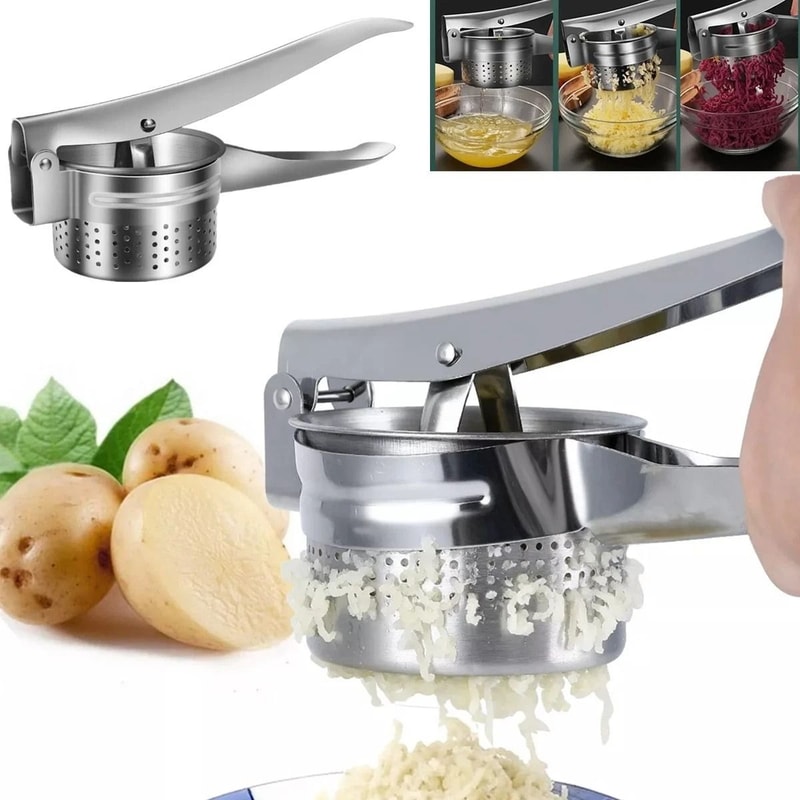 Premium Stainless Steel Potato Ricer Heavy Duty Masher For Smooth LumpFree Potatoes 10
