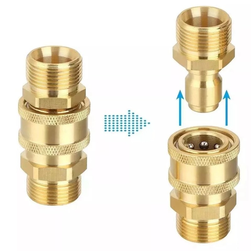 Pressure Washer Adapter Set Quick Connect Brass Fittings 1