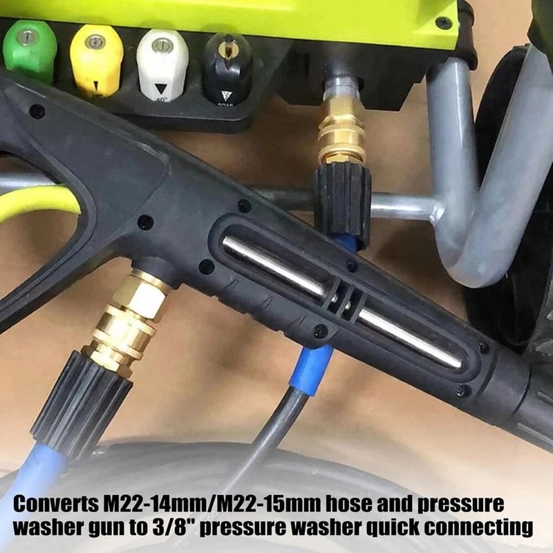 Pressure Washer Adapter Set Quick Connect Brass Fittings 7