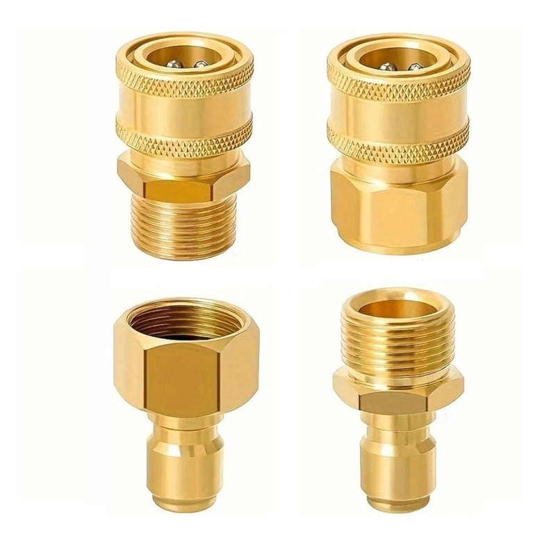 Pressure Washer Adapter Set Quick Connect Brass Fittings 0