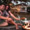 Funny Campfire Roasting Fork Set Hot Dog Roasting Sticks With Wood Handles 0