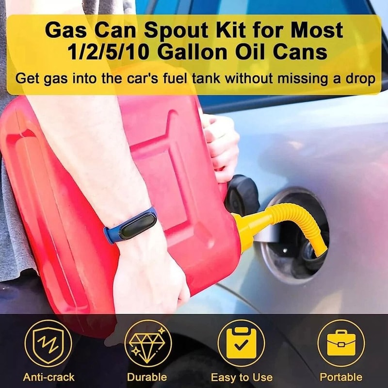 Flexible Gas Can Spout Replacement Kit With Vent Caps For Plastic Fuel Cans 2