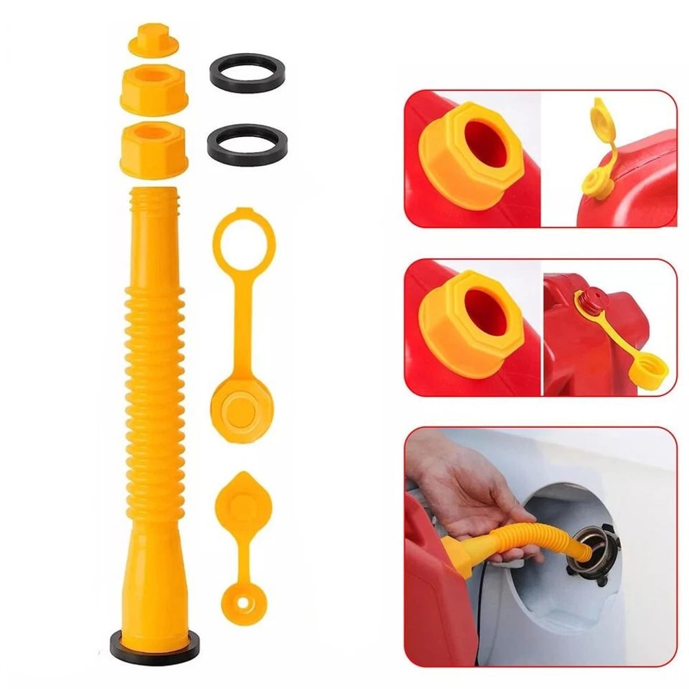 Flexible Gas Can Spout Replacement Kit With Vent Caps For Plastic Fuel Cans 5