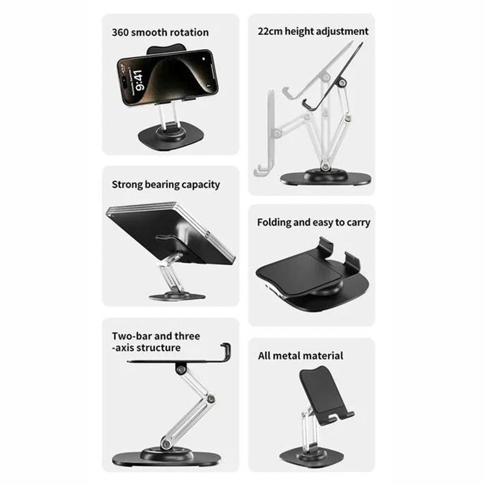 Universal Adjustable Tablet Holder For Desk With Rotation For IPad And Phone 6