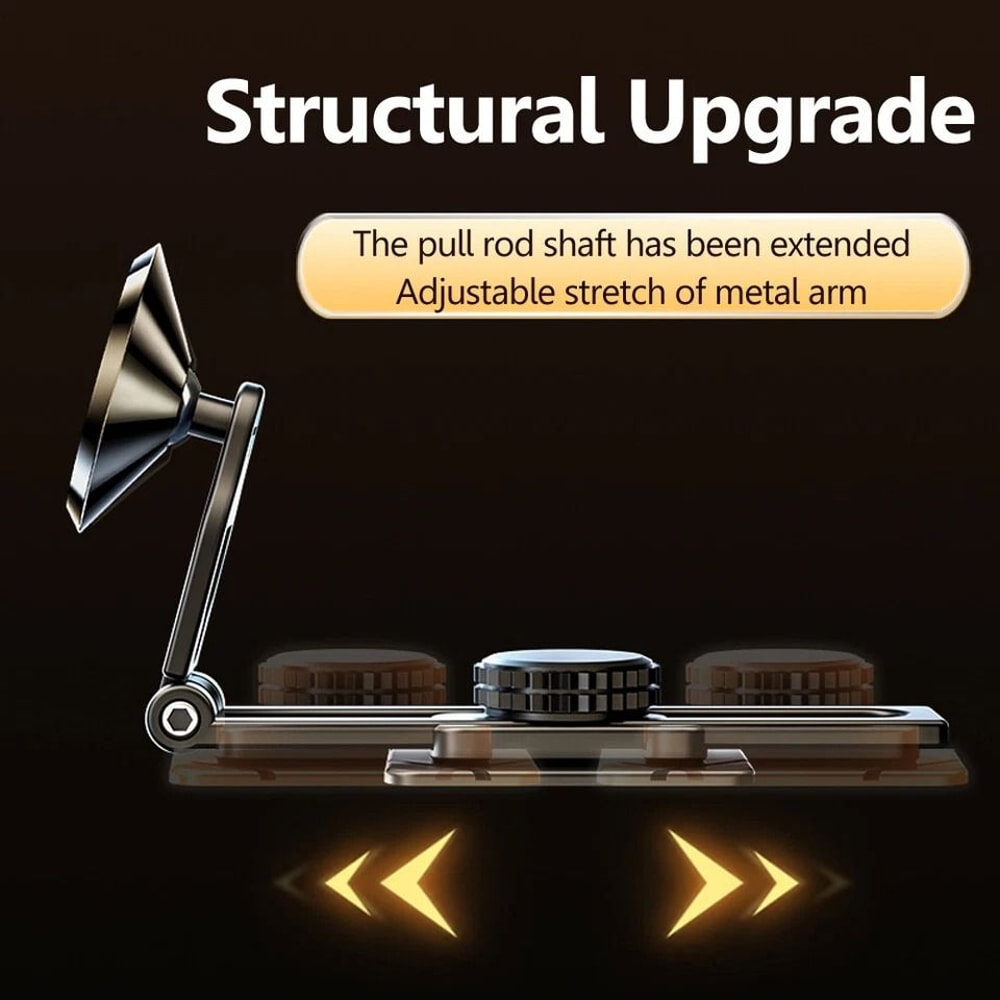 Foldable Magnetic Dashboard Phone Holder Rotating Universal Car Mount 2