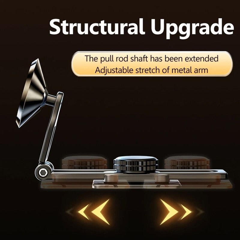 Foldable Magnetic Dashboard Phone Holder Rotating Universal Car Mount 2