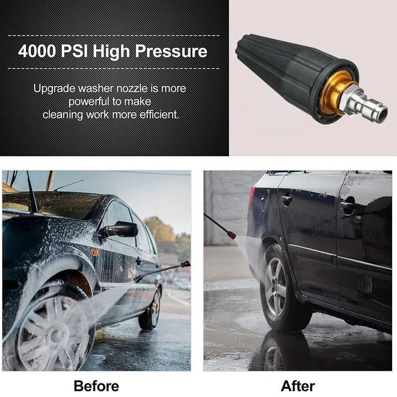 Pressure Washer Turbo Nozzle PSI GPM Quick Connect Rotating Spray Tip 2