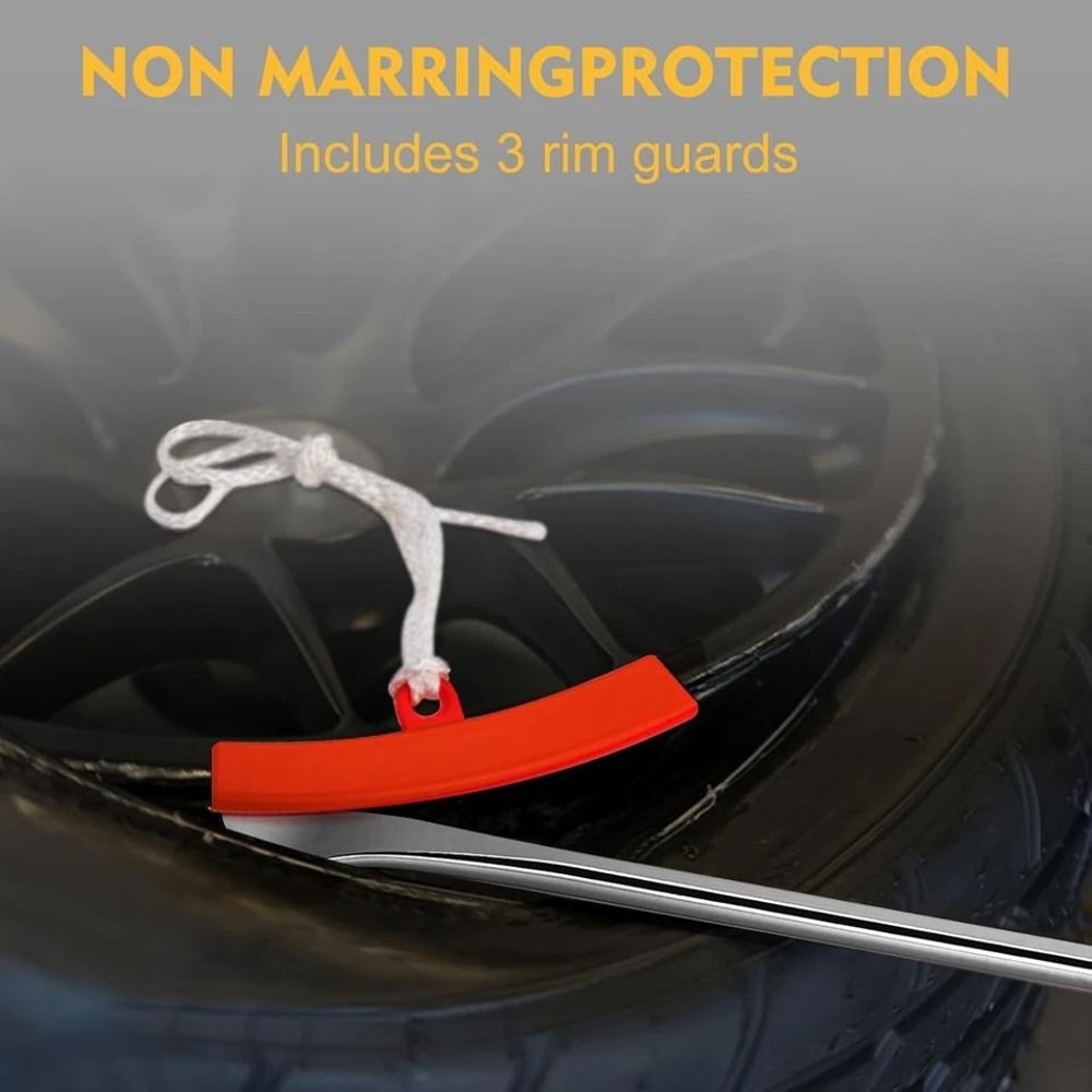 Heavy Duty Motorcycle Tire Spoon Tool Kit With Tire Iron Levers And Rim Protectors 4