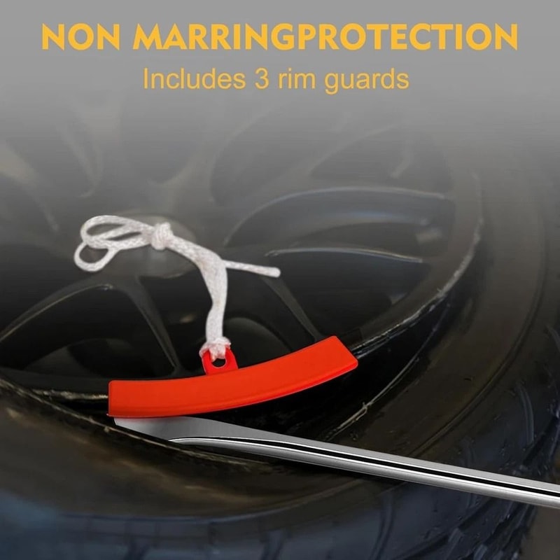 Heavy Duty Motorcycle Tire Spoon Tool Kit With Tire Iron Levers And Rim Protectors 4