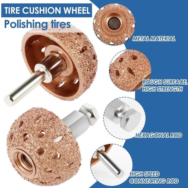 Tire Repair Kit With Tire Patch Roller And Liner Scraper For Car Truck 2