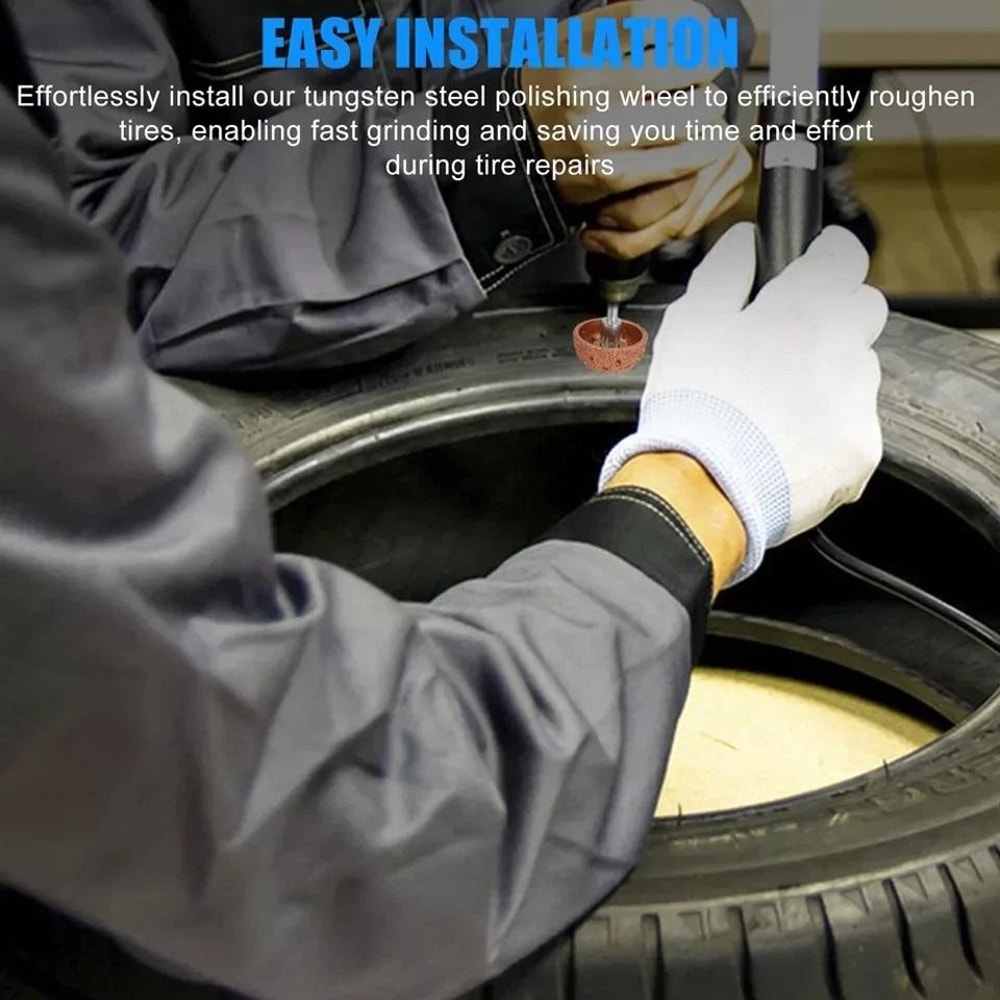 Tire Repair Kit With Tire Patch Roller And Liner Scraper For Car Truck 5