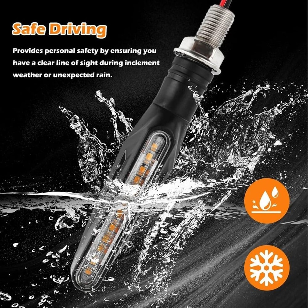 Universal Motorcycle LED Turn Signals Amber Blinkers For Bikes ATV Scooters 3