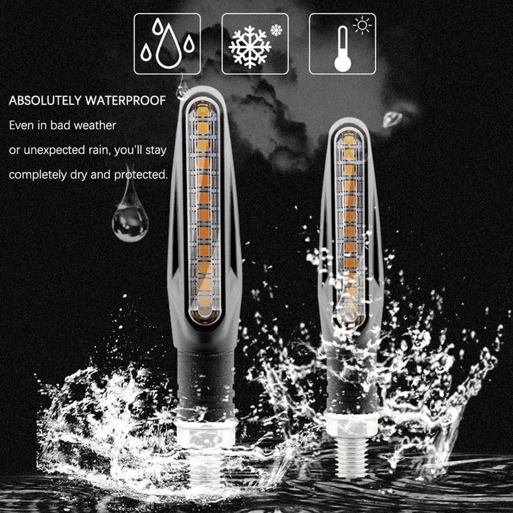 Universal Motorcycle LED Turn Signals Amber Blinkers For Bikes ATV Scooters 7