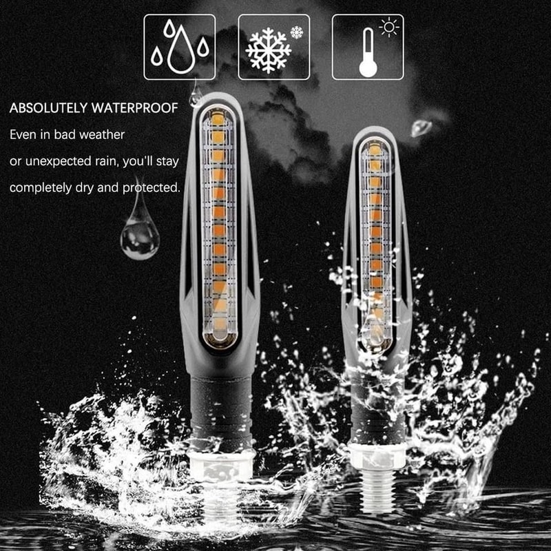 Universal Motorcycle LED Turn Signals Amber Blinkers For Bikes ATV Scooters 7