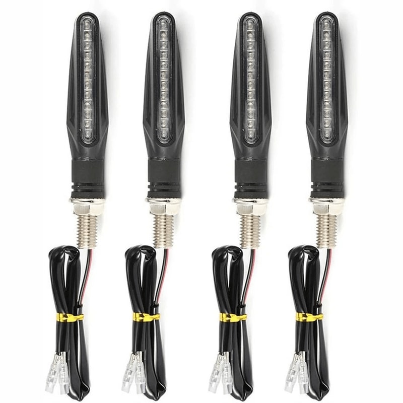 Universal Motorcycle LED Turn Signals Amber Blinkers For Bikes ATV Scooters 9