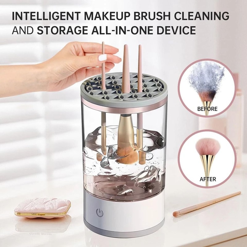 Electric Makeup Brush Cleaner Machine With Fast Drying For Travel And Daily Use 1