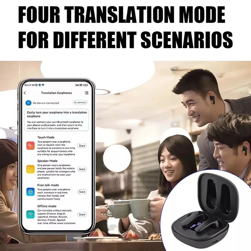 Translator Earbuds Languages Real Time Online OffLine Translation Earphones 4