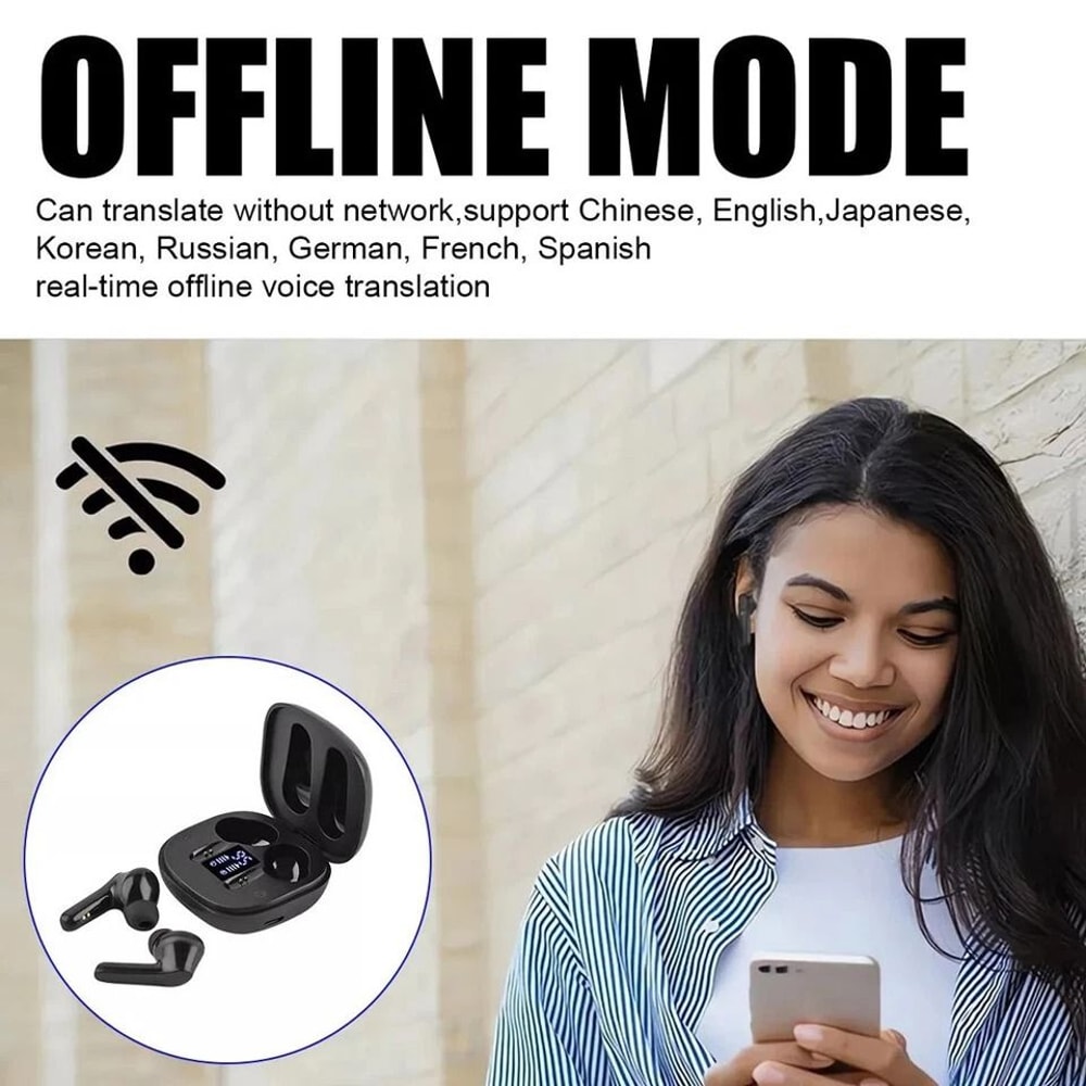 Translator Earbuds Languages Real Time Online OffLine Translation Earphones 7