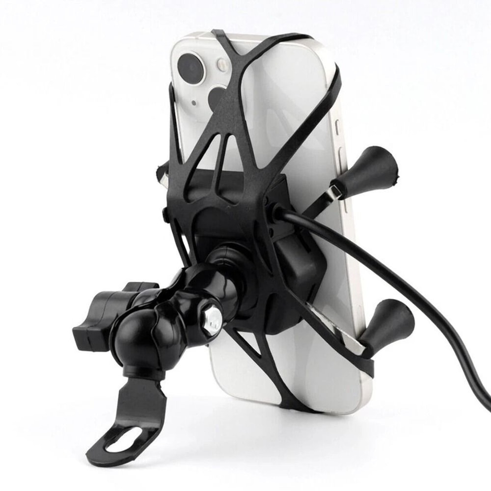 Motorcycle Phone Mount With USB Charger Waterproof GPS Holder For Bikes 0