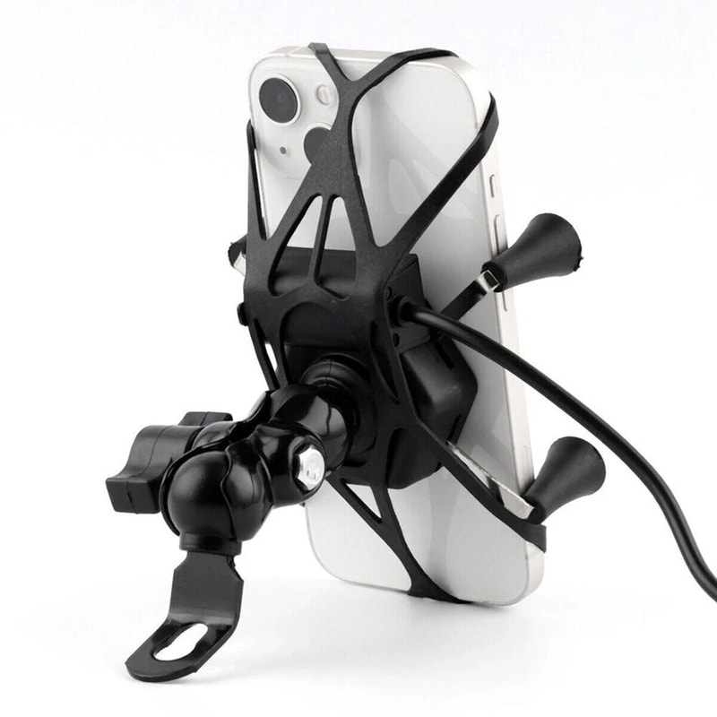 Motorcycle Phone Mount With USB Charger Waterproof GPS Holder For Bikes 0