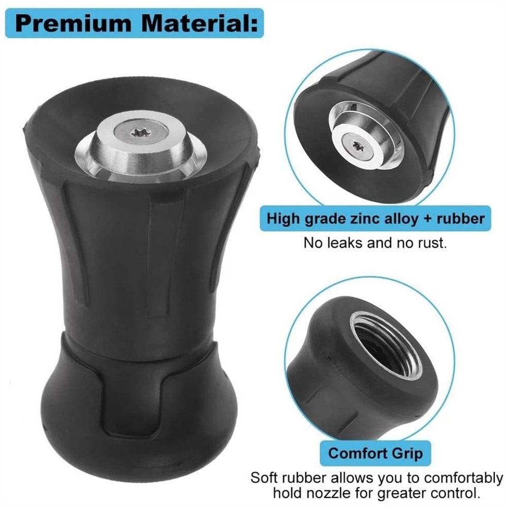 Heavy Duty Garden Hose Nozzle With Adjustable Spray For Car Wash Lawn Watering And Outdoor Cleaning 1