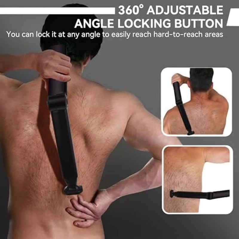 Rechargeable Electric Back Shaver For Men With Long Handle Body Groomer 2