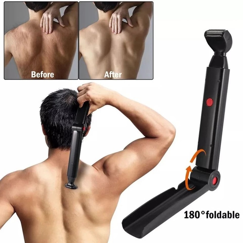Rechargeable Electric Back Shaver For Men With Long Handle Body Groomer 4