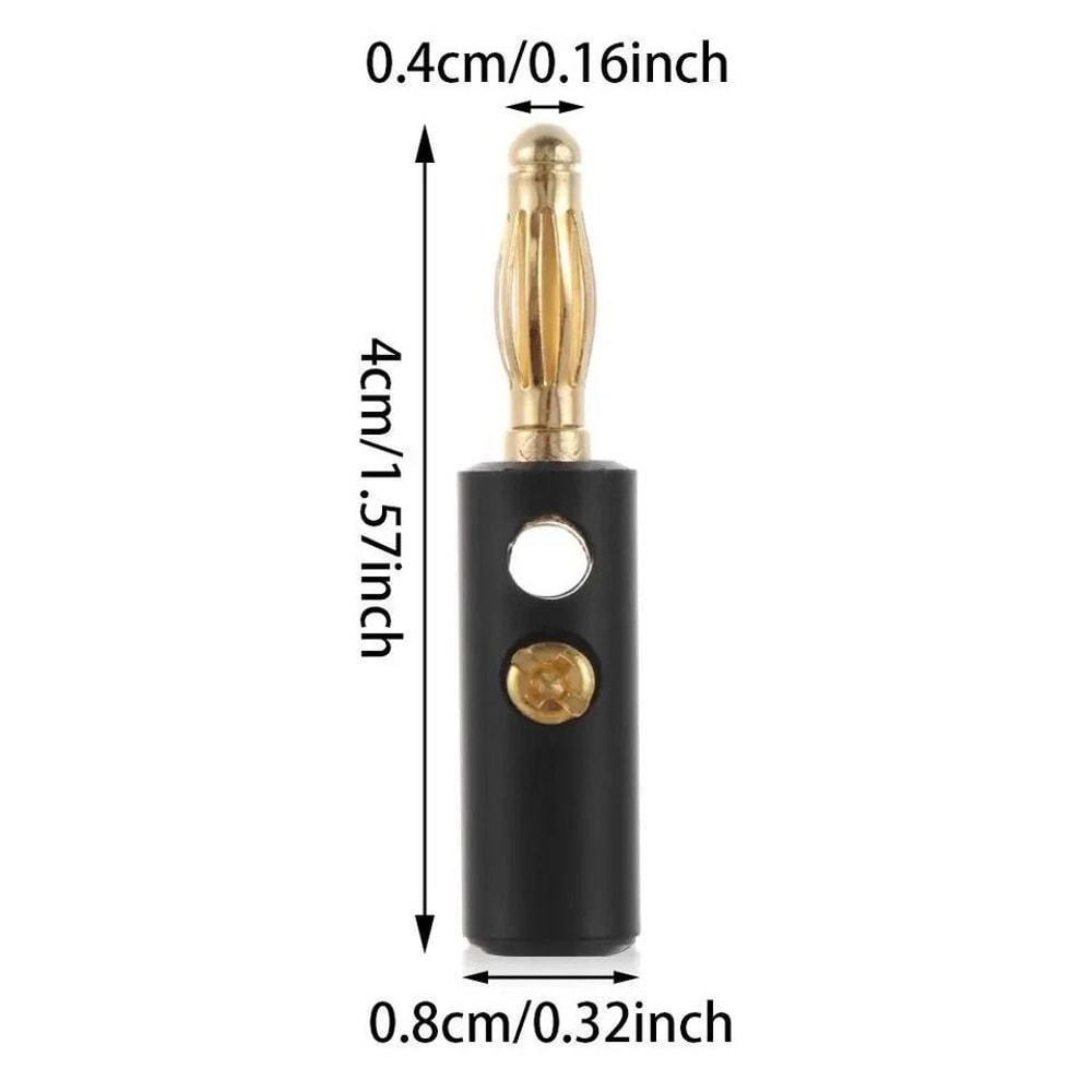 Banana Plugs Set Gold Plated Screw Speaker Wire Connectors 3