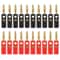 Banana Plugs Set Gold Plated Screw Speaker Wire Connectors 0