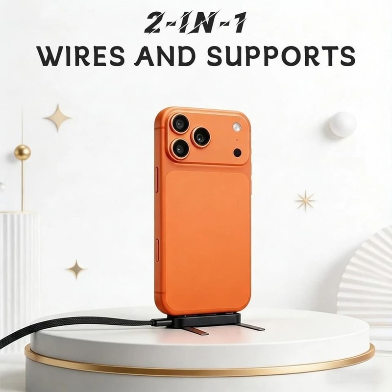 USBC Fast Charging Cable With Foldable Phone Stand 14