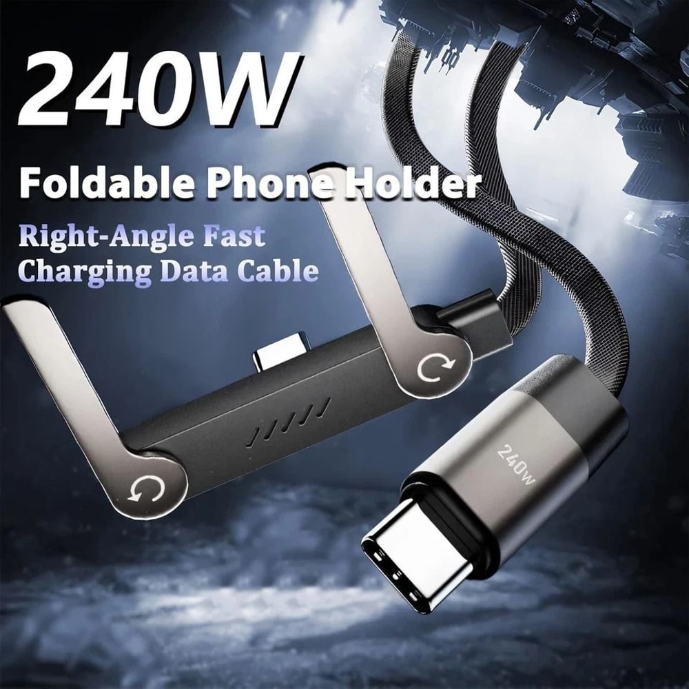 USBC Fast Charging Cable With Foldable Phone Stand 16