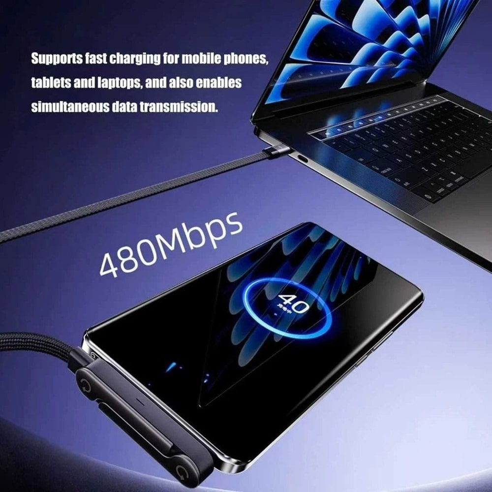 USBC Fast Charging Cable With Foldable Phone Stand 7