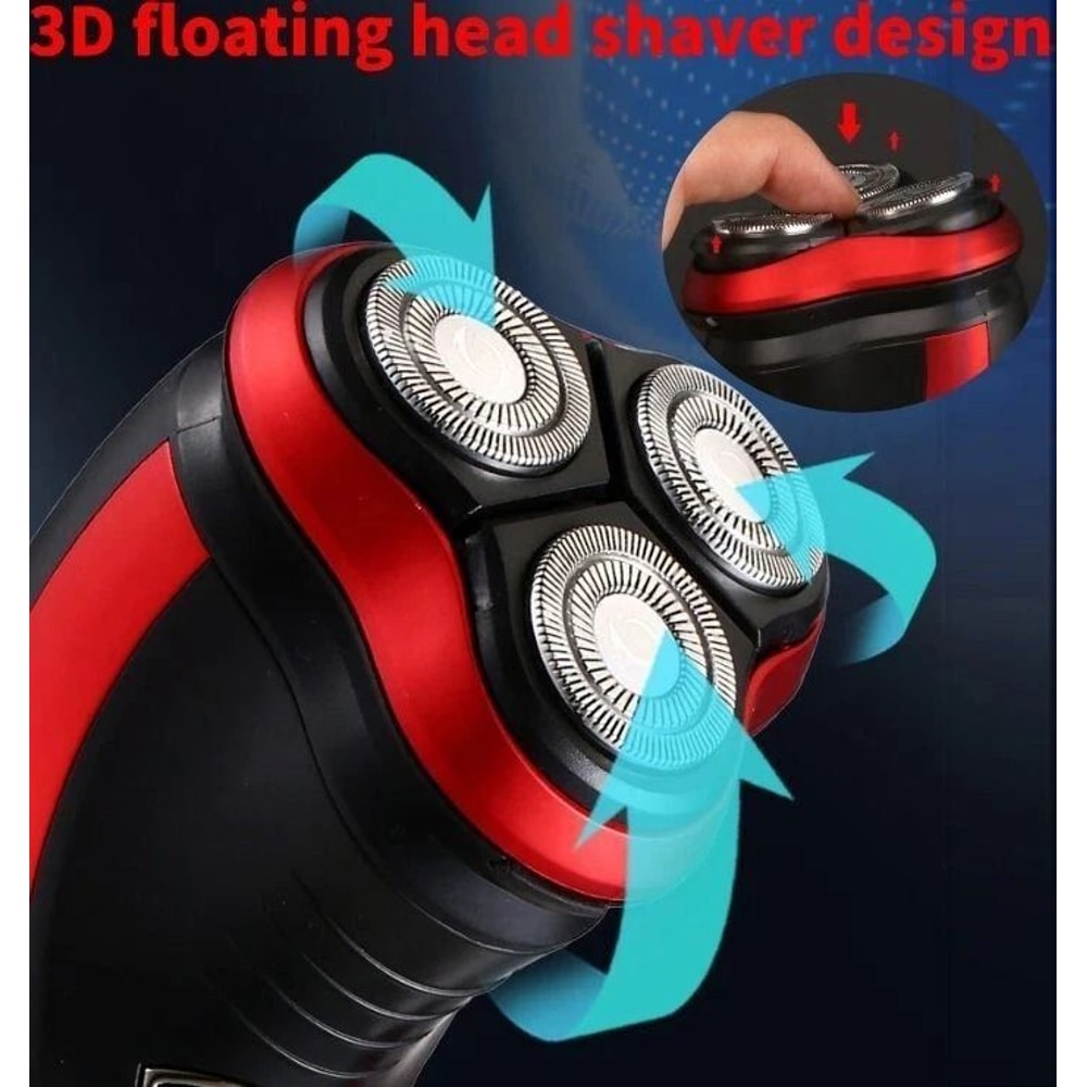 Cordless Rotary Electric Shaver For Men Wet Dry Waterproof Razor With Pop Up Trimmer 2