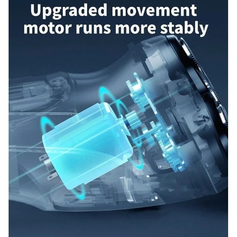 Cordless Rotary Electric Shaver For Men Wet Dry Waterproof Razor With Pop Up Trimmer 3