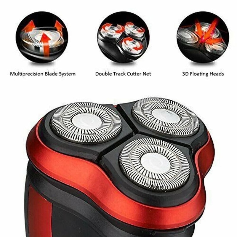 Cordless Rotary Electric Shaver For Men Wet Dry Waterproof Razor With Pop Up Trimmer 5
