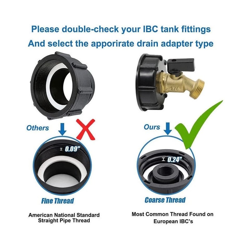Tote Adapter Garden Hose Brass Valve Connector 4