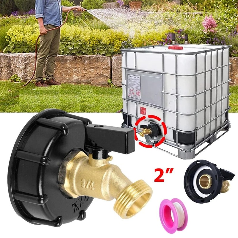 Tote Adapter Garden Hose Brass Valve Connector 7