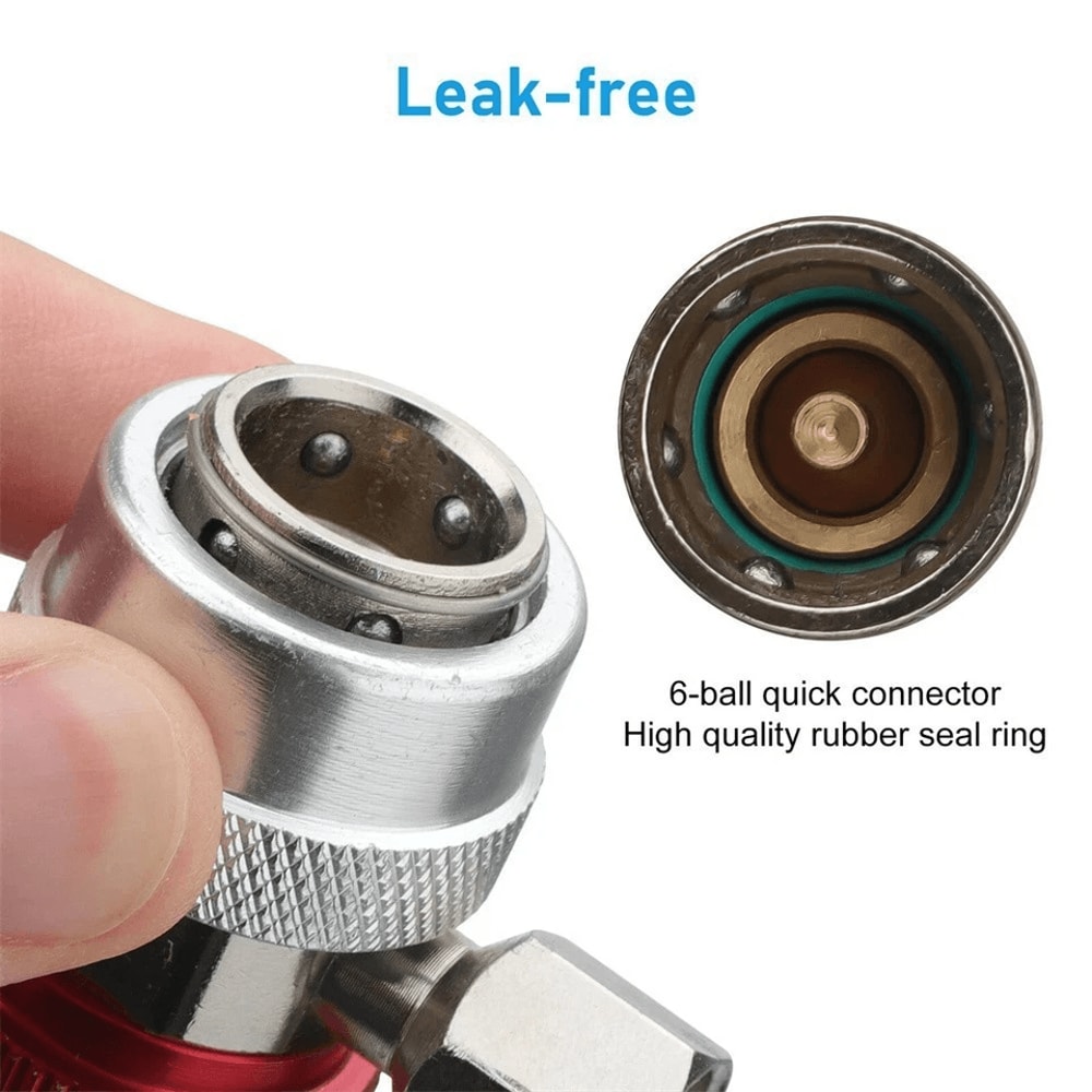 Quick Coupler Set With SAE Male Flare For AC Manifold Gauge High Low Side 5