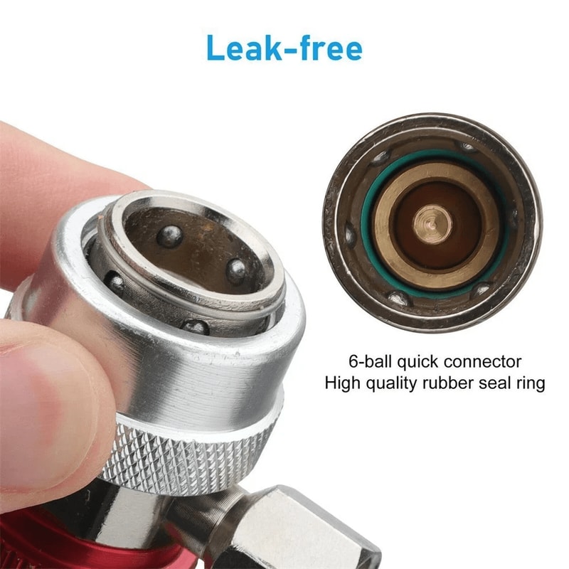 Quick Coupler Set With SAE Male Flare For AC Manifold Gauge High Low Side 5