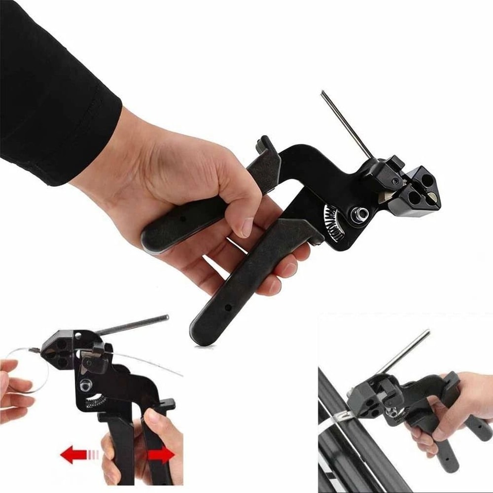 Heavy Duty Metal Zip Tie Gun Kit With Stainless Steel Zip Ties For Outdoor Fastening 7