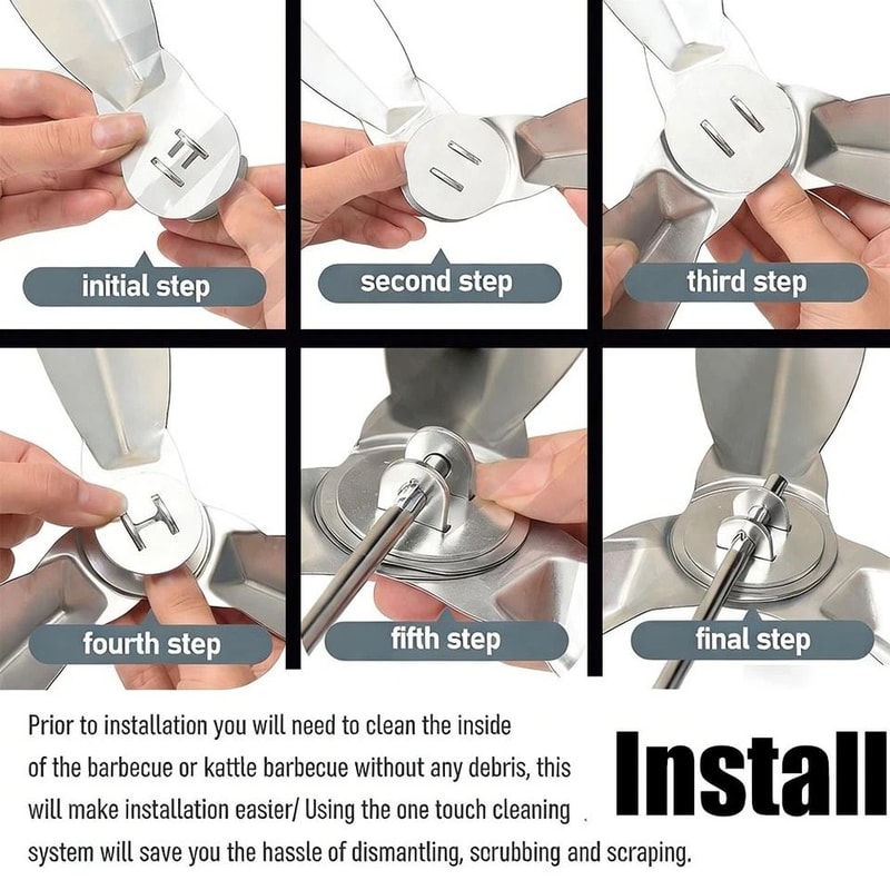 Weber Grill Parts OneTouch Cleaning System Replacement Kit 6