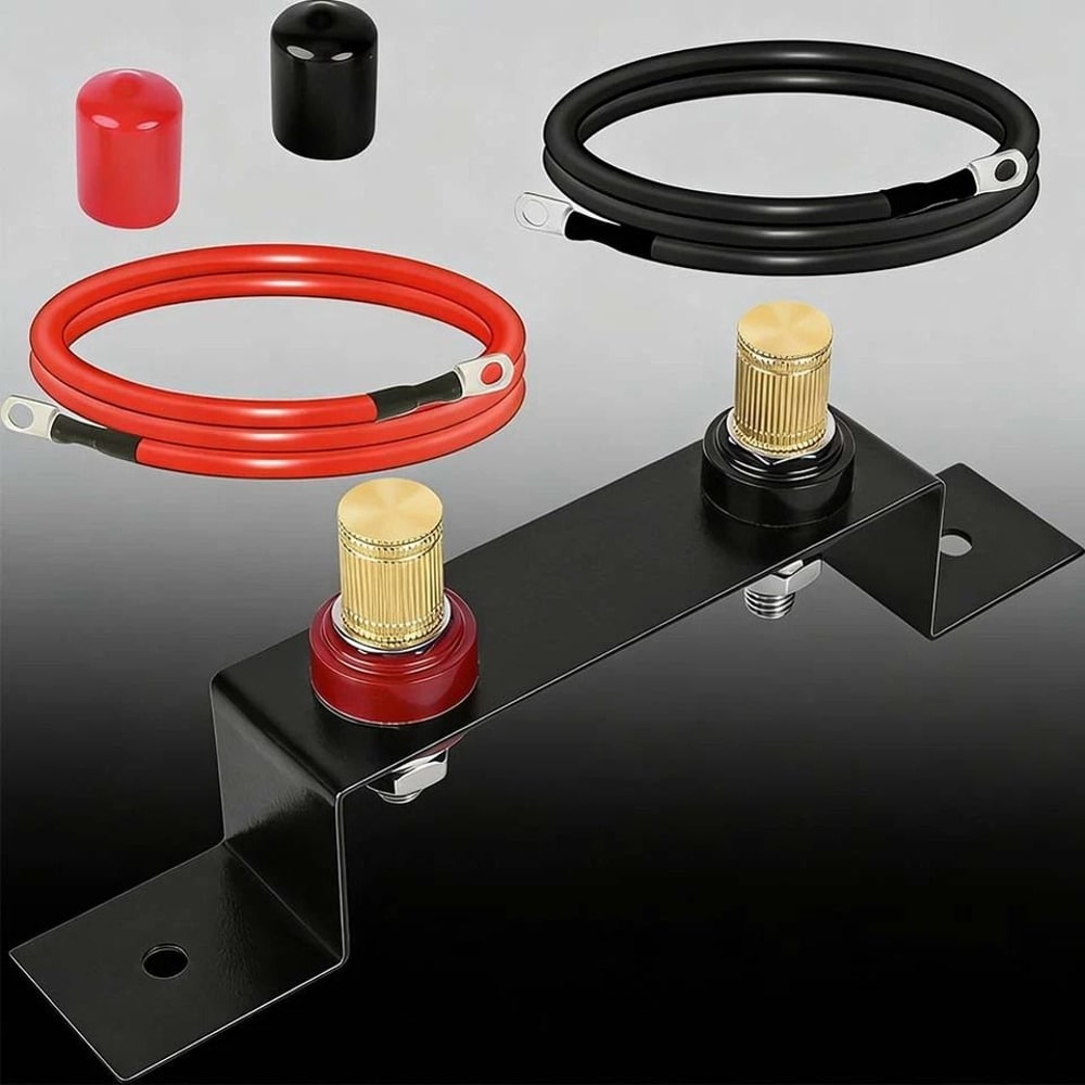 Remote Battery Terminal Relocation Kit 4FT 7AWG Battery Jump Post For CanAm Yamaha UTV ATV 0