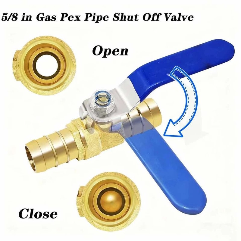 Brass Hose Barb Ball Valve Kit Heater Hose Shut Off Valve 4