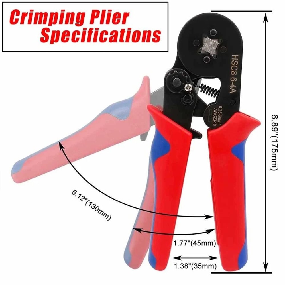 Wire Ferrule Kit With Crimping Pliers Insulated Copper Terminal Connectors 2